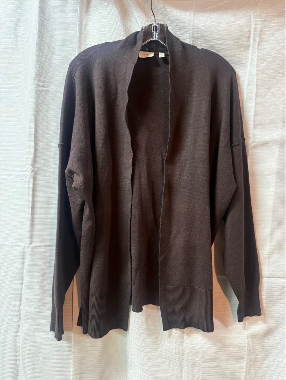 Cyrus Women's Brown Open Front Cardigan Sweater Medium